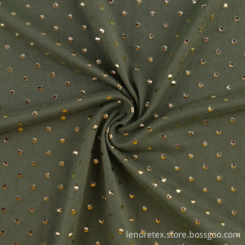 Polyester Stretch Knit DTYBrush Foil Print Jersey Fabric